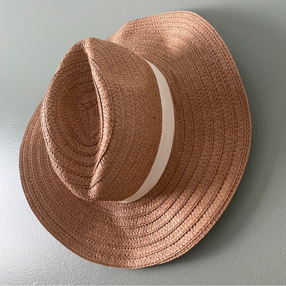 Madewell Packable Braided Straw Hat, M/L Size, Tan and Cream Color - Picture 5 of 10
